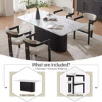 Table Basse Ronde en Faux Marbre Beige - Dessus en Pierre Frittée de 33 po et Base en Bois Massif, Table Basse de Style Moderne pour Salon - Morden Fort