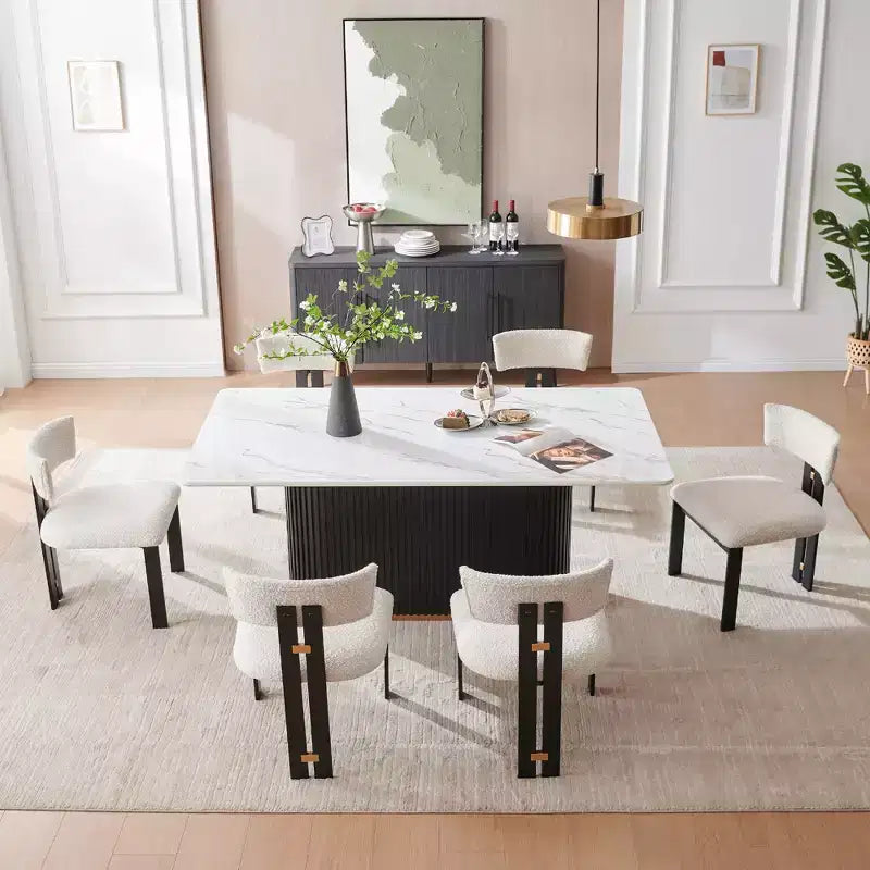 Table Basse Ronde en Faux Marbre Beige - Dessus en Pierre Frittée de 33 po et Base en Bois Massif, Table Basse de Style Moderne pour Salon - Morden Fort