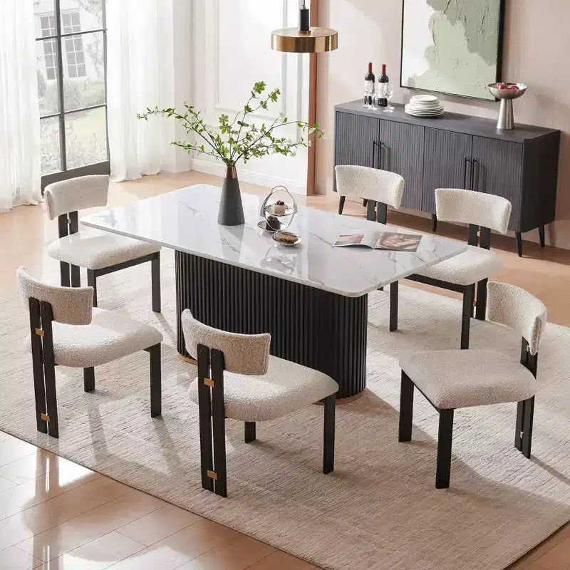 Table Basse Ronde en Faux Marbre Beige - Dessus en Pierre Frittée de 33 po et Base en Bois Massif, Table Basse de Style Moderne pour Salon - Morden Fort