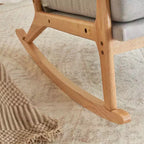 Fauteuil à bascule rembourré gris Karl Home