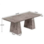 MAYEERTY 63 Table de salle à manger rustique, Table polyvalente robuste pour la maison et le bureau, Montage facile