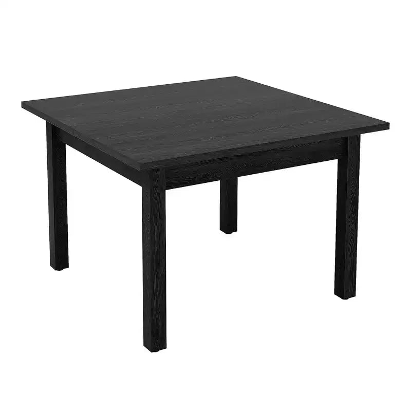 MAYEERTY Table à manger rustique marron de 39,4 po, plateau en chêne fissuré, pieds en bois massif, table polyvalente