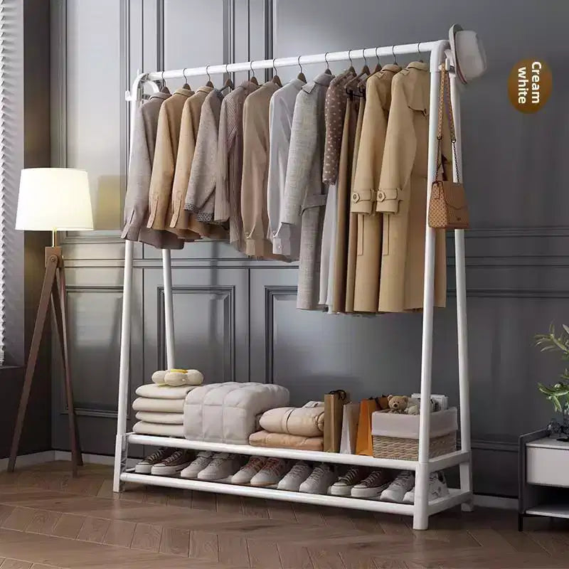 Portant à vêtements robuste, portant à vêtements à une seule tringle avec roues, portant à vêtements roulant pour suspendre les vêtements dans la chambre à coucher, le salon et la boutique