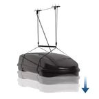 Monte-charge de plafond robuste, capacité 150lb pour boîtes de rangement, plafonds 8-10 pieds, rangement en hauteur avec sangles réglables, cordes 20m, poulie double
