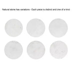Table d'appoint ovale en marbre Kate and Laurel Natalli, blanc, 14x9x28