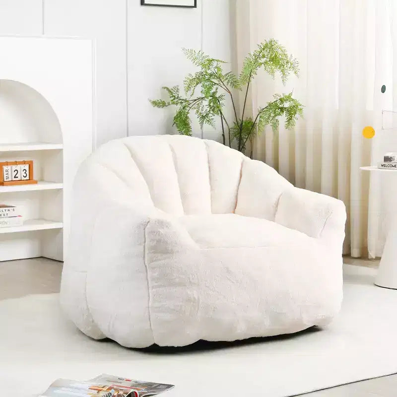Fauteuil de salon FurnitureR en fausse fourrure, fauteuil d'appoint moelleux avec assise profonde, canapé paresseux rembourré et confortable pour salon, chambre à coucher, coin lecture