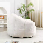 Fauteuil de salon FurnitureR en fausse fourrure, fauteuil d'appoint moelleux avec assise profonde, canapé paresseux rembourré et confortable pour salon, chambre à coucher, coin lecture
