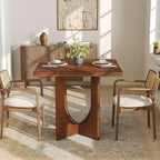 Table à manger carrée en bois Lantine pour 2-4 personnes, petite table de 80 cm pour salle à manger, cuisine, petits espaces