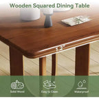 Table à manger carrée en bois Lantine pour 2-4 personnes, petite table de 80 cm pour salle à manger, cuisine, petits espaces
