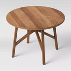 Table à manger ronde en bois 42 po à pieds croisés Clarksburg – Threshold