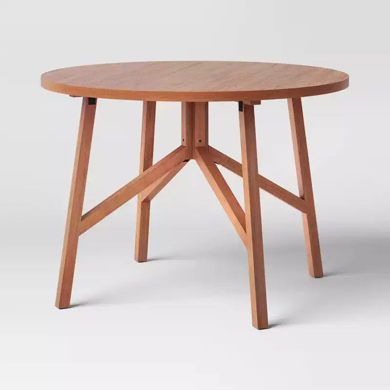 Table à manger ronde en bois 42 po à pieds croisés Clarksburg – Threshold