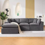 Canapé sectionnel modulaire, canapé 110 compression éponge avec assise profonde, canapés modulaires pour salon et chambre, aucun assemblage requis
