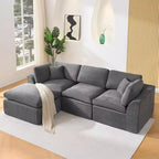 Canapé sectionnel modulaire, canapé 110 compression éponge avec assise profonde, canapés modulaires pour salon et chambre, aucun assemblage requis