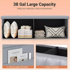 Banc de rangement pliant Costway 43 pouces avec poche latérale Coffre de rangement Marron/Gris/Gris foncé/Noir/Blanc