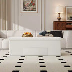 Banc de rangement pliant Costway 43 pouces avec poche latérale Coffre de rangement Marron/Gris/Gris foncé/Noir/Blanc