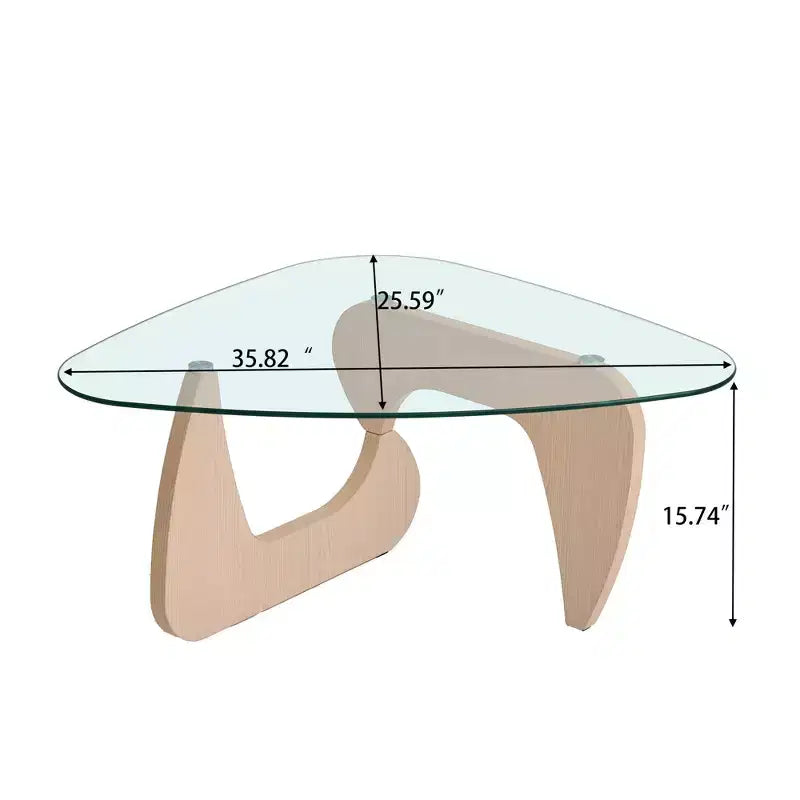 Table basse de salon moderne de style ferme Mid-Century en noyer