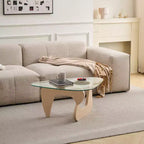 Table basse de salon moderne de style ferme Mid-Century en noyer