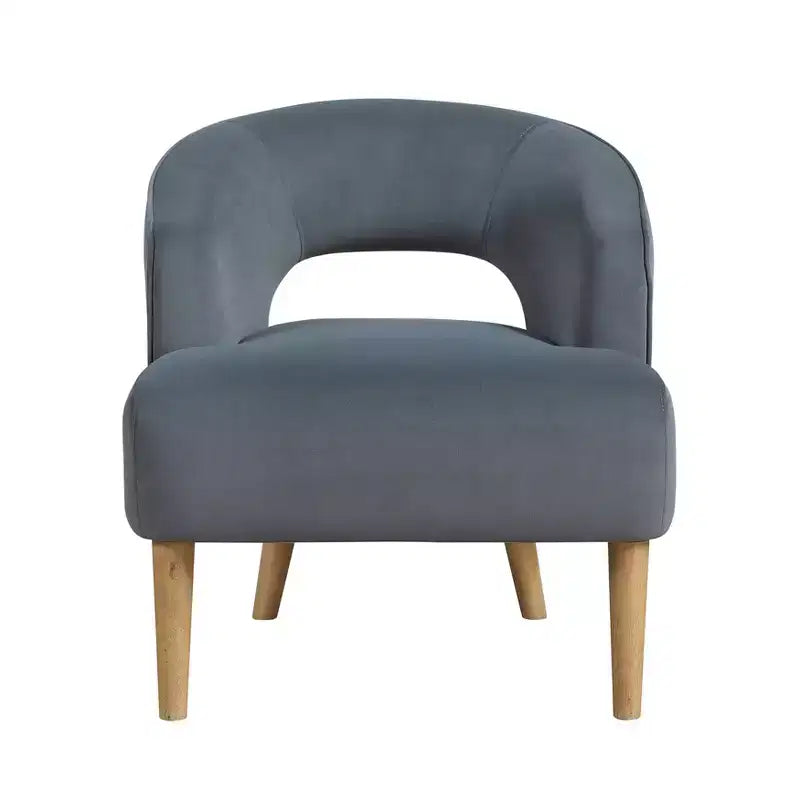 Fauteuil d'appoint contemporain en velours GDFStudio Bennett