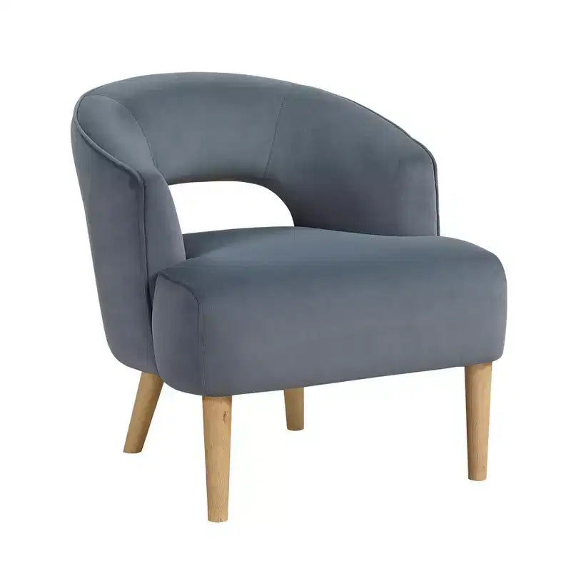 Fauteuil d'appoint contemporain en velours GDFStudio Bennett