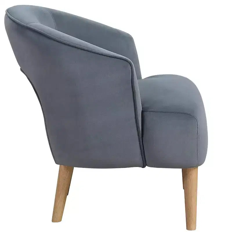 Fauteuil d'appoint contemporain en velours GDFStudio Bennett