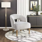 Fauteuil d'appoint contemporain en velours GDFStudio Bennett