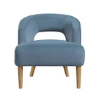 Fauteuil d'appoint contemporain en velours GDFStudio Bennett