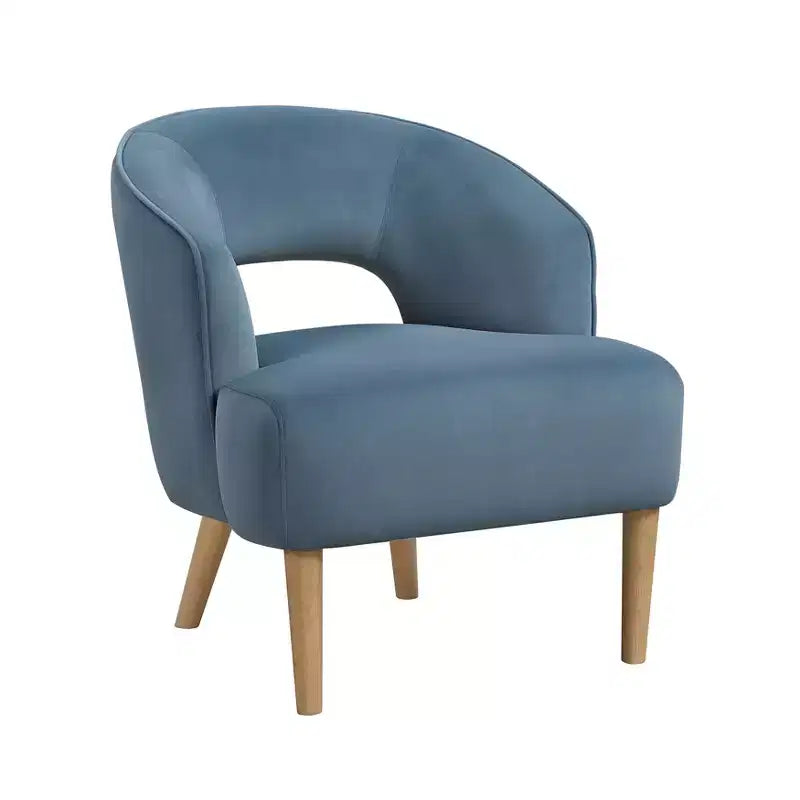 Fauteuil d'appoint contemporain en velours GDFStudio Bennett