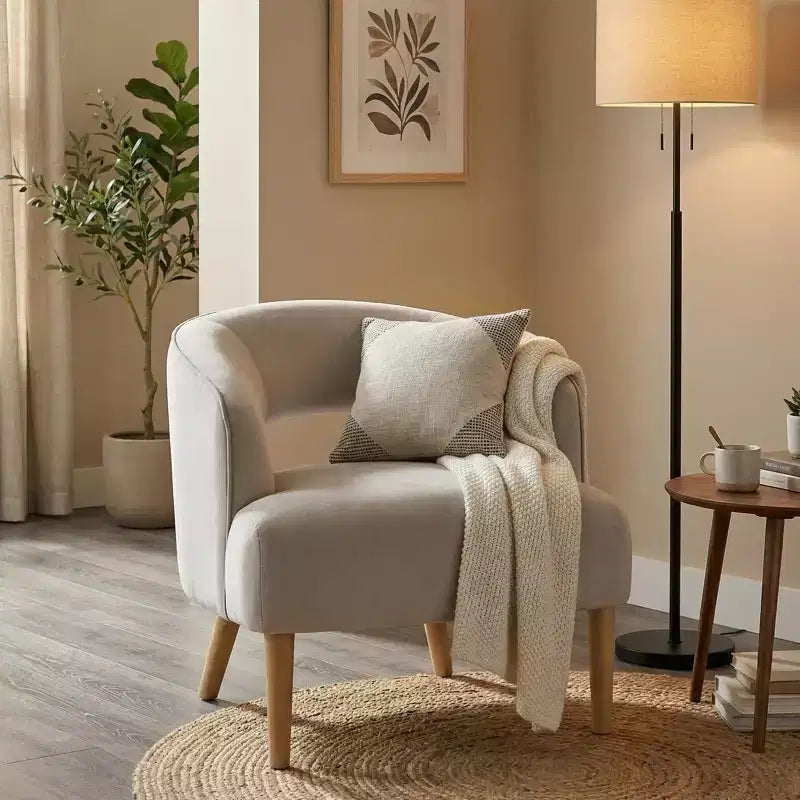 Fauteuil d'appoint contemporain en velours GDFStudio Bennett