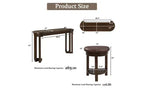 Ensemble de bar 4 pièces avec 3 tabourets rembourrés en PU, table de salle à manger hauteur comptoir, ensemble petit-déjeuner peu encombrant pour cuisine, salle à manger, expresso