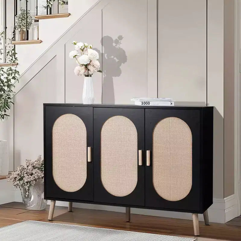 Meuble à chaussures Karl Home moderne en rotin pour 24 paires