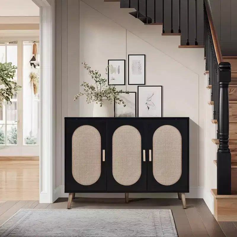 Meuble à chaussures Karl Home moderne en rotin pour 24 paires