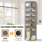 Karl Home Meuble à Chaussures WPC Rotatif à 360° à 7 Niveaux, Hauteur 72,4 po