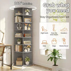 Karl Home Meuble à Chaussures WPC Rotatif à 360° à 7 Niveaux, Hauteur 72,4 po