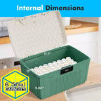 SereneLife Boîte de rangement robuste avec serrure à combinaison (verte)