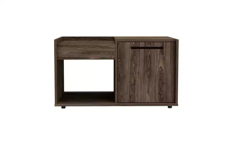 Conçue à la fois pour le style et la fonctionnalité, cette table basse en velours, dotée d'une étagère ouverte et d'une armoire à porte unique, est une table de chevet compacte qui permet de garder.