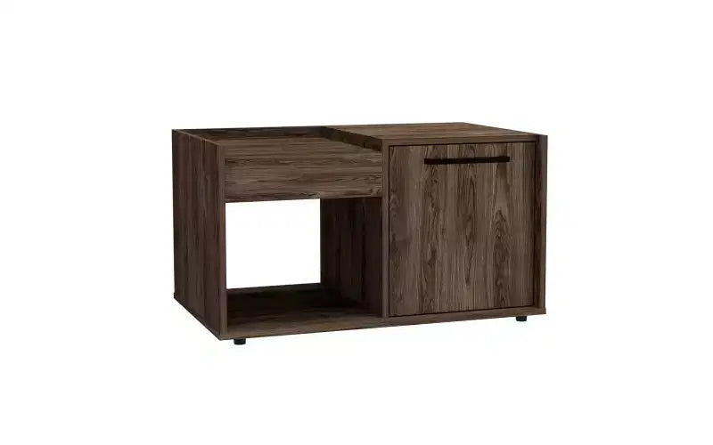 Conçue à la fois pour le style et la fonctionnalité, cette table basse en velours, dotée d'une étagère ouverte et d'une armoire à porte unique, est une table de chevet compacte qui permet de garder.