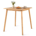 Costway 27.5 Square Bamboo Dining Table for 2-4 People Dinner Table for Dining Room