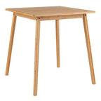 Costway Table à manger carrée en bambou de 27,5 po pour 2-4 personnes pour salle à manger