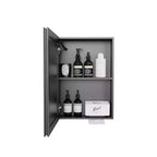 Armoire à pharmacie de salle de bain murale Zeus & Ruta 16x22 avec miroir, lumière blanche unicolore et anti-buée, étagères de rangement