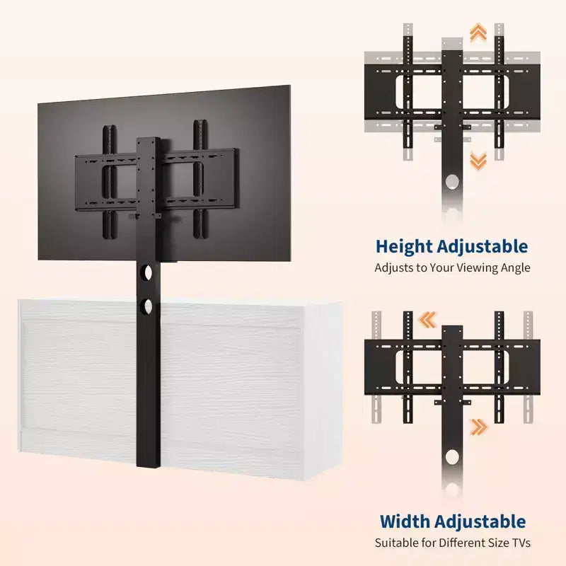 Meuble TV avec support pour téléviseur de 55 pouces, commode à 9 tiroirs, centre de divertissement avec rangement, meuble console média moderne en bois pour salon et chambre