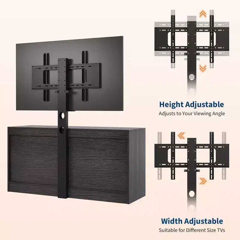 Meuble TV avec support pour téléviseur de 55 pouces, commode à 9 tiroirs, centre de divertissement avec rangement, meuble console média moderne en bois pour salon et chambre