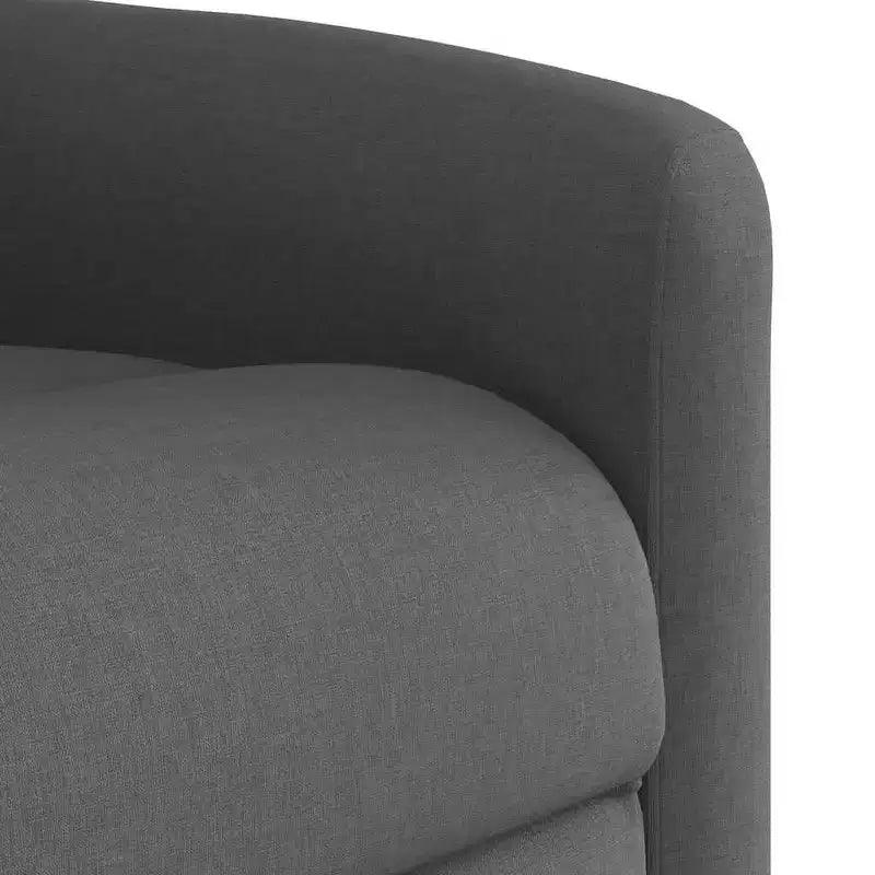 vidaXL Fauteuil inclinable de massage en tissu gris foncé