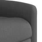 vidaXL Fauteuil inclinable de massage en tissu gris foncé