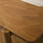 Petits jouets amusants de la marque Metz Mid-Century Modern Wood Shelf End Table, finition noyer