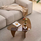 Jolie petite marque de jouets Table basse d'appoint Century Modern en bois, petite table basse de style ferme pour le salon, marron