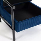 Fauteuil d'appoint rembourré GDFStudio Joule de style moderne du milieu du siècle avec siège de rangement et oreiller