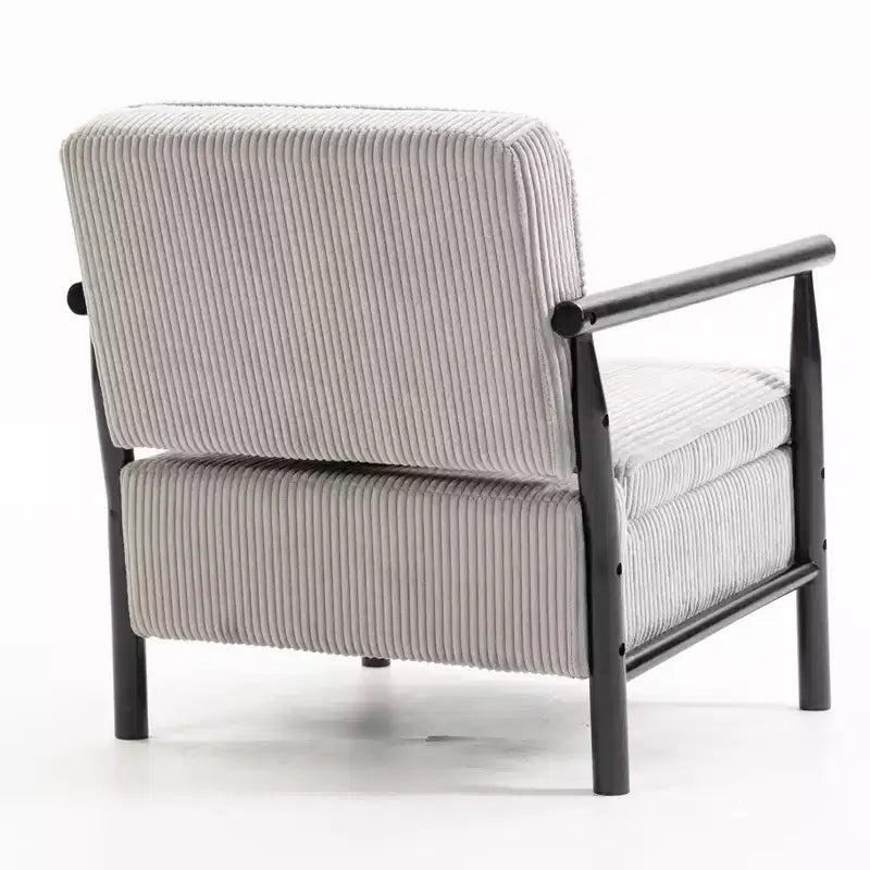 Fauteuil d'appoint rembourré GDFStudio Joule de style moderne du milieu du siècle avec siège de rangement et oreiller