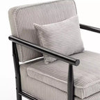 Fauteuil d'appoint rembourré GDFStudio Joule de style moderne du milieu du siècle avec siège de rangement et oreiller