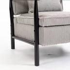 Fauteuil d'appoint rembourré GDFStudio Joule de style moderne du milieu du siècle avec siège de rangement et oreiller