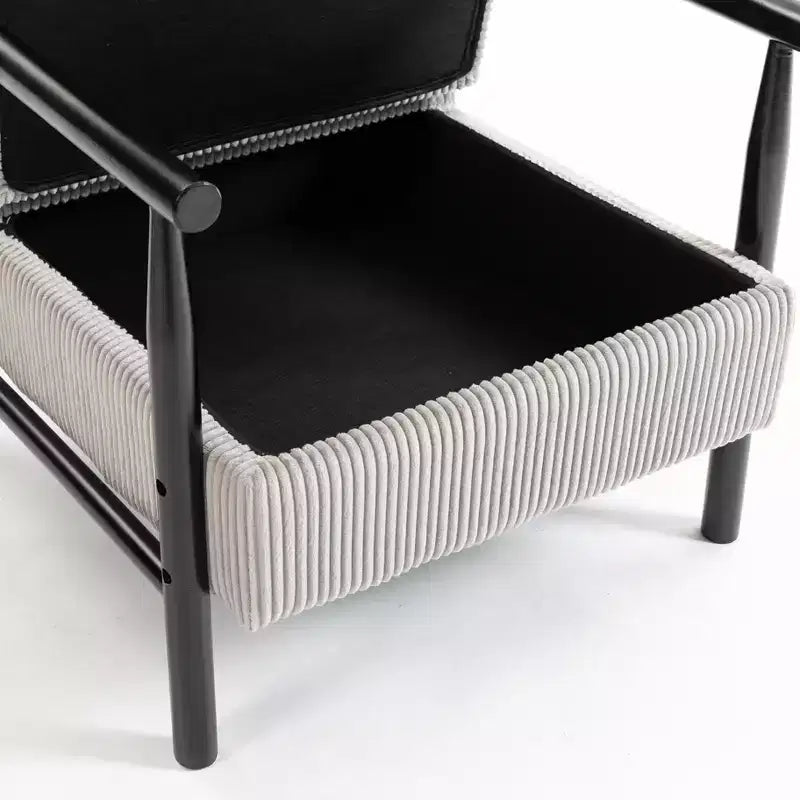 Fauteuil d'appoint rembourré GDFStudio Joule de style moderne du milieu du siècle avec siège de rangement et oreiller